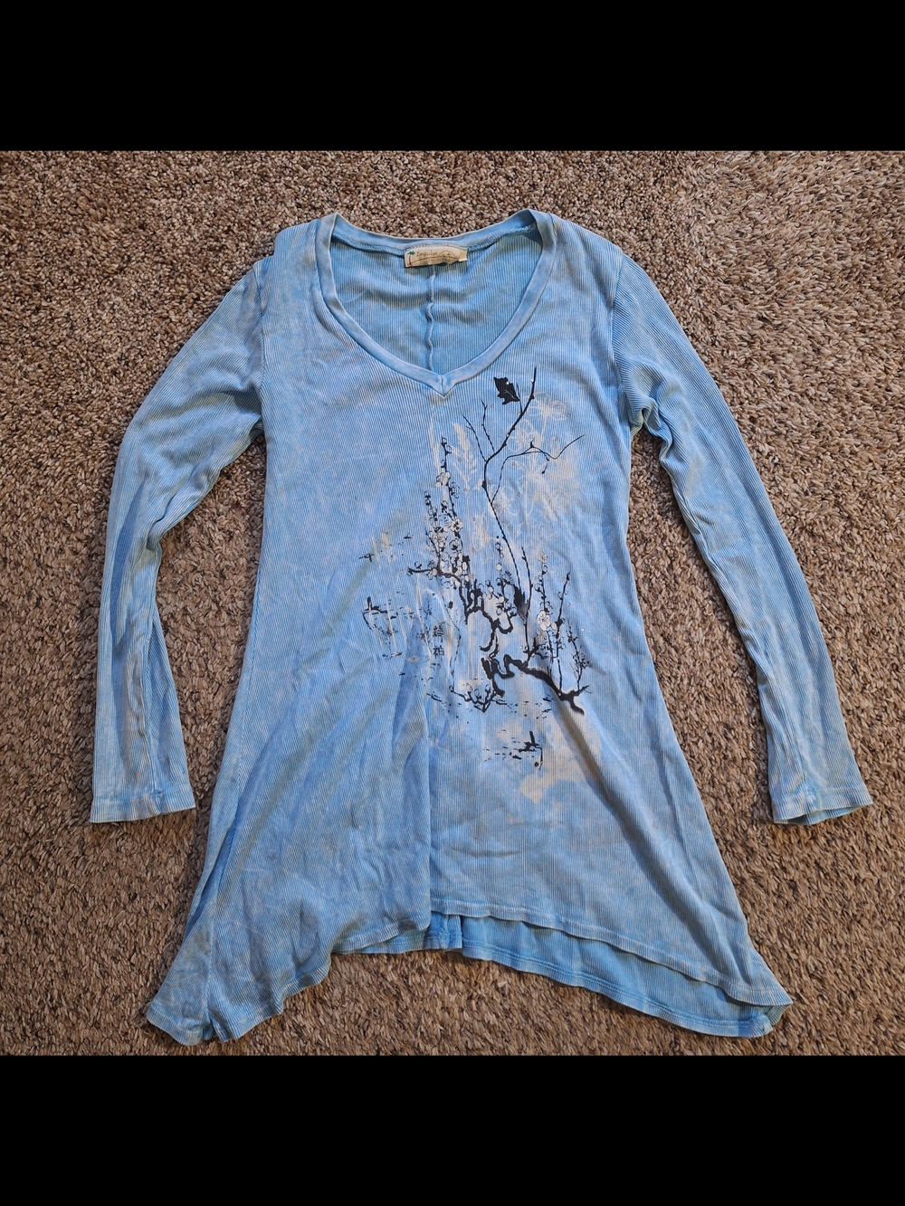 Vintage Y2K Impulse California Blue Rhinestone Fairycore Top M